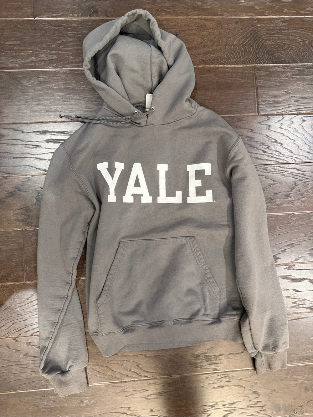 Vintage Champion Gray YALE Hooded Sweatshirt